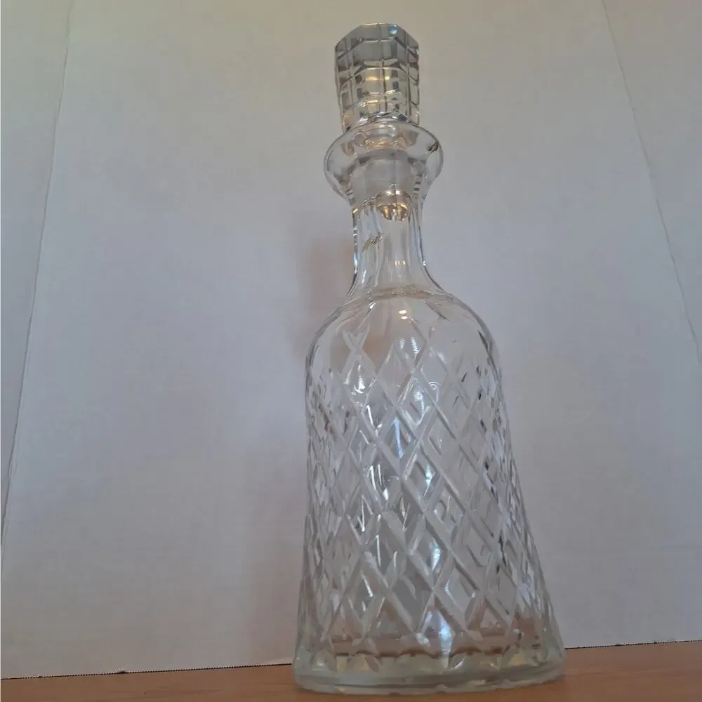 Vintage Cut Crystal Liquor Decanter 13.5